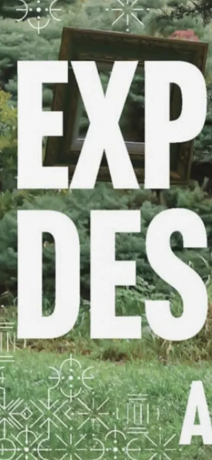 Extreme close-up of the word DESIGN from the book cover over green grass
